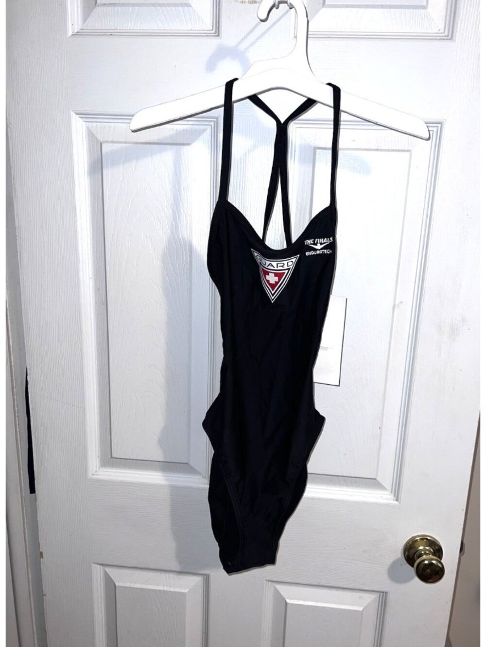 NWT THE FINALS Women's Xtra Life Lycra Guard Skimpback Black Swimsuit Sz 34/S
